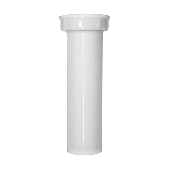 Plumb Pak PP15-6W Sink Strainer Tailpiece, 1-1/2 in, 6 in L, Plastic, White
