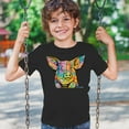 thumbnail image 3 of Tee Hunt Dean Russo Funny Cute Pig Youth T-Shirt Farm Piglet Lover Barn Kids, Black, X-Large, 3 of 5