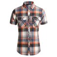 thumbnail image 1 of Camisas Para Hombre Manga Corta Camisa a cuadros para hombre Tendencia Camisa de manga corta y guapo de tamaño (Blue, XXL), 1 of 7