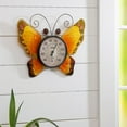 thumbnail image 2 of Evergreen Butterfly Outdoor Wall Thermometer, Blue Yellow, 2 of 4