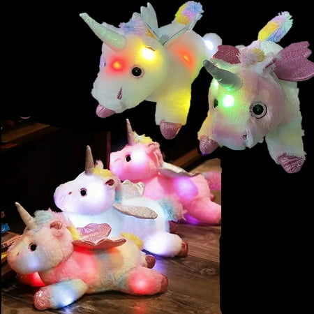 Unicorn Plush Night Light Cute Kids Stuffed Animal Rainbow Unicornio Light Up Plushie