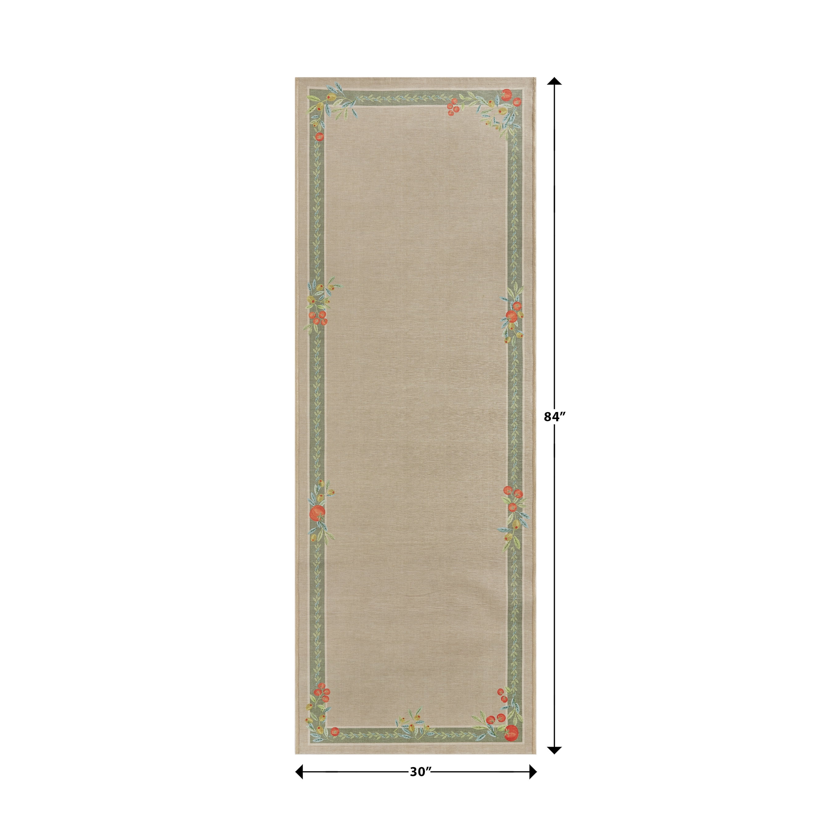 Better Homes & Gardens Neutral Olive & Tomato 30" x 84" Runner Rug