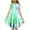 Green, variant on Girl's Midi Dresses with Ruffle Sleeve, Summer Casual A-Line Flowy Sundress, Tween Tiered Pleated Beach Dress Child Beach Dress Rose Gold 8Y