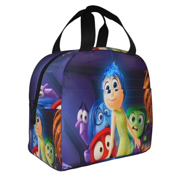 Inside O-u Lunch Bag Insulated Lunch Box Reusable Cooler Cartoon Lunch Tote Bag Picnic Travel Office