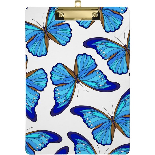 ZHANZZK Colorful Butterflies Clipboard Hardboard Wood Nursing Clip