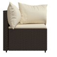 thumbnail image 5 of vidaXL Patio Corner Sofas with Cushions 2 pcs Brown Poly Rattan, 5 of 8
