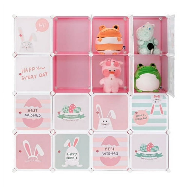 Zimtown Portable Wardrobe Closet, 16 Cube Kids Children Toy