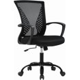 thumbnail image 1 of Office Chair Desk Chair Computer Chair Ergonomic Chair Adjustable Executive Mesh Mid Back with 360 Degree Swivel Wheels Lumbar Support Armrest (Black), 1 of 14