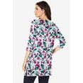 thumbnail image 2 of Roaman's Women's Plus Size Cotton Ultimate Boatneck Tunic With Side Slits, 2 of 5