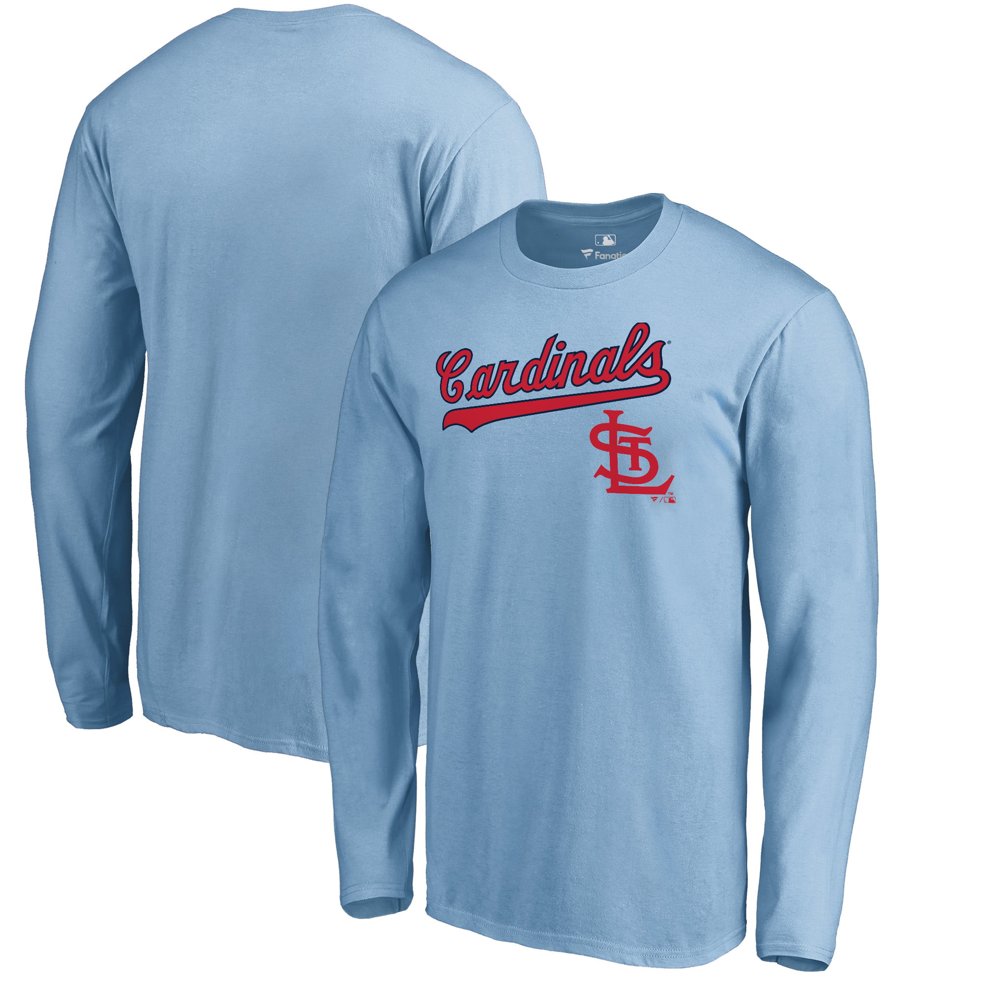 St. Louis Cardinals Fanatics Branded Cooperstown Collection Wahconah Long Sleeve T-Shirt - Light