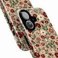 thumbnail image 4 of Wildflower Garden iPhone Case, Vintage Inspired Red and White Blooms, Phone Case for iPhone 16 15 14 13 12 11 Pro Max, 4 of 5
