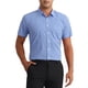 thumbnail image 5 of Camisas de vestir a cuadros INSPIRE CHIC para hombres, de algodón, de manga corta, con botones y bolsillo, camisa de gingham en azul marino, 5 of 6
