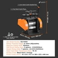 thumbnail image 4 of KFFKFF Jewelry Press, 45mm Width, Multi-Use Rolling Mill with 1:2.4 Gear Ratio, Adjustable 0-6mm Press Thickness, Ideal for Crafting Metal Jewelry, Sheets, Square, Wire, and Semicircles, 4 of 9