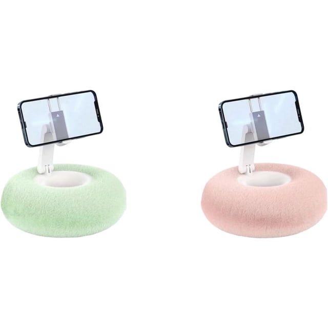 Kindle Support d'Oreiller, Support d'Oreiller pour Kindle, Support d'Oreiller pour Kindle avec Bol à Collation, Bol en Peluche avec Support d'Oreiller, Support d'Oreiller Mignon en Peluche (Poudre+vert)