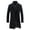 Black, variant on Slim Fit Notched Collar Long Jacket Overcoat Winter Pea Coat Notch Lapel Long Casual Overcoat, Business Casual, Windproof Trench Black Large