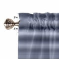 thumbnail image 5 of Tier Curtains 45 Inches Long, Farmhouse Navy Blue White Striped Window Treatment Curtain Drapes, Modern Stripes Window Half Privacy Curtains for Bedroom Bathroom, 42"x45", 2 Panels, 5 of 7