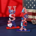 thumbnail image 5 of Wovilon 4Th Of July Wooden Patriotic Gnome Decorations, Handmade Mr & Mrs Usa Gnomes Plush Table Ornaments Gift For Independence Day Memorial Day Presidents Day Veterans Day Armed Forces Day, 5 of 8