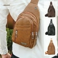 thumbnail image 1 of Sentmoon Sac de Poitrine Sac à Bandoulière pour Hommes Sac à Sangle Sac à Dos avec Trou USB avec Trou pour Écouteurs Sangle Sac à Dos Sac à Dos de Randonnée Sac de Poitrine Polyvalent, 1 of 8