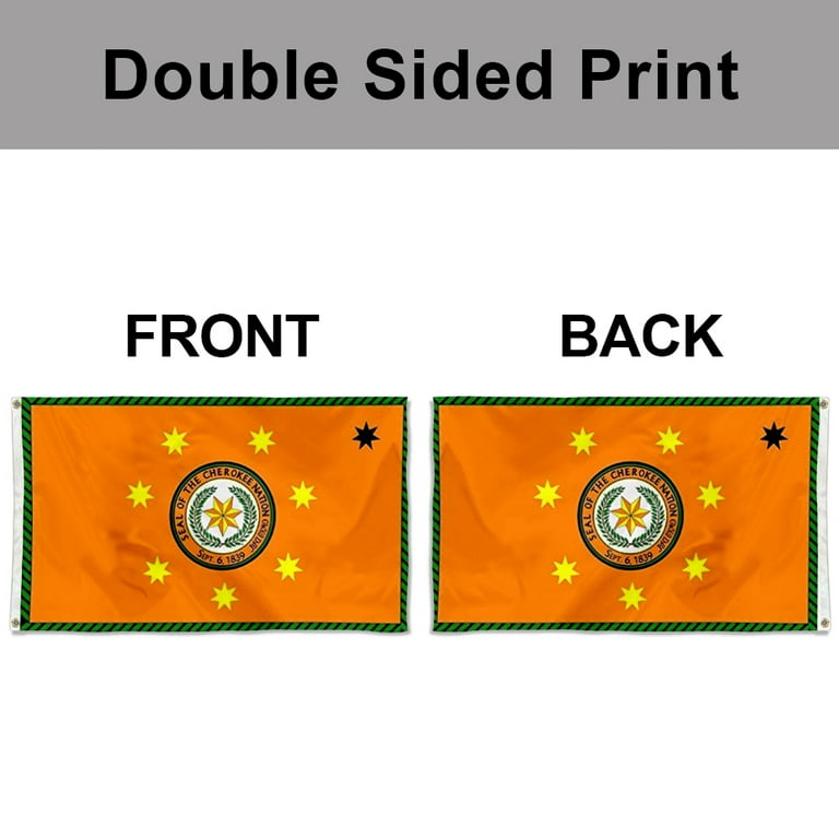 Sheff Eastern Band Cherokee Flag – 3x5 FT Large Banner, Super Polyester, Outdoor/Indoor Native American NC Tribe EBCI