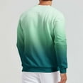 thumbnail image 4 of Penkiiy Men's Waffle Gradient Hoodless Sweatshirt Long Sleeve Fashion Gym Athletic Hoodless Plaid Jacquard Pullover with Pocket S Mint Green, 4 of 4