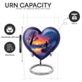 thumbnail image 2 of Yatskia Sunset Fishing Urn for Ashes for Women, Funeral Keepsake Urns for Human Ashes Adult Man, Large Burial Urns for Adult Ash, (Heart 8 Inch and 3 Inch), 2 of 8