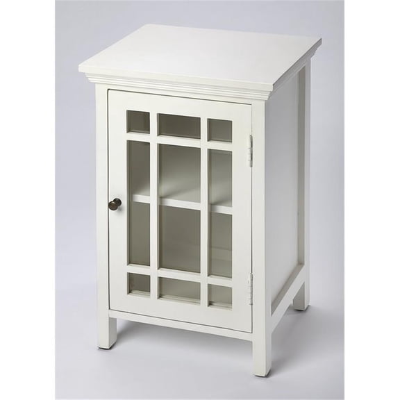 Beaumont Lane Metropolitan Living Glossy Chairside Chest in White