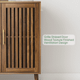 thumbnail image 5 of Smuxee Buffet Cabinet with Storage,Kitchen Sideboard Cabinet with Grille Door,Walnut, 5 of 8