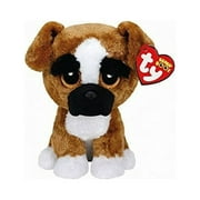 TY Beanie Boos - BRUTUS The Boxer Dog (Glitter Eyes) Regular Size 6" Plush (BONUS 1 FUN CHOPS)