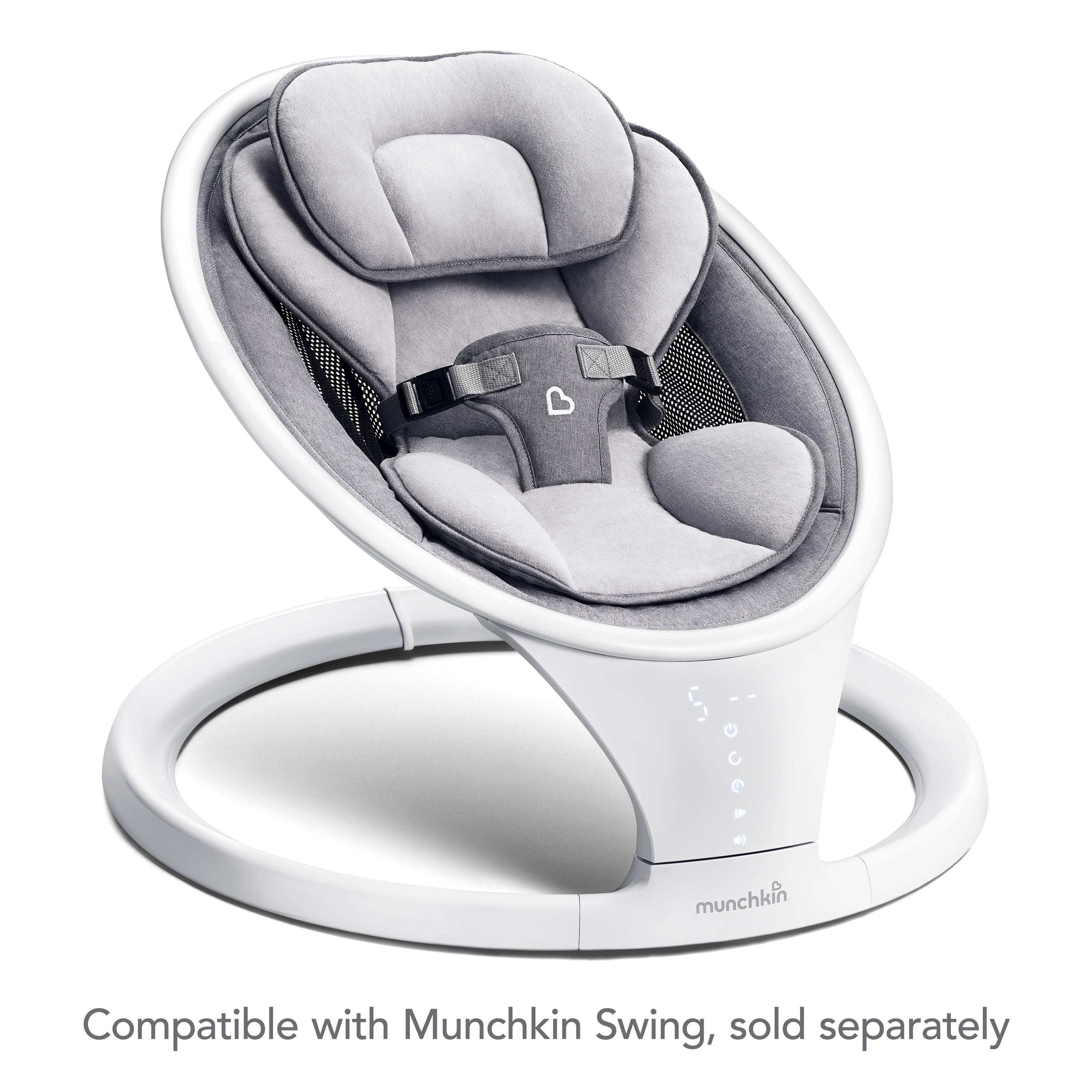 Munchkin® Seat Cover for Infant Baby Swing, Premium Ultra-Soft Faux Fur, White, Unisex