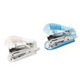thumbnail image 2 of 2pcs Mini Stapler 20 Sheets Capacity Lever Structure Portable Stapler Handheld Stapler for 24Pin 6Pin White Blue, 2 of 3