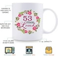 thumbnail image 6 of 53rd Birthday Gifts for Women - 53 Years Loved with A Garland Birthday Mug - 53 Year Old Present Ideas for Mom, Daughter, Sister, Wife, Friend, Cousin, Aunt, Coworker - 11 oz Coffee Mug, 6 of 6