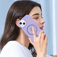 thumbnail image 6 of Allytechgroup Slim Case for iPhone 14, Hard PC Soft TPU Support Wireless Charging Shockproof Magnetic Protctive Case Cover for iPhone 14, Purple, 6 of 6
