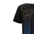 thumbnail image 5 of Pompotops Mode T-shirt Décontracté à Manches Courtes en Dentelle Col Rond Imprimé pour Femmes, 5 of 5