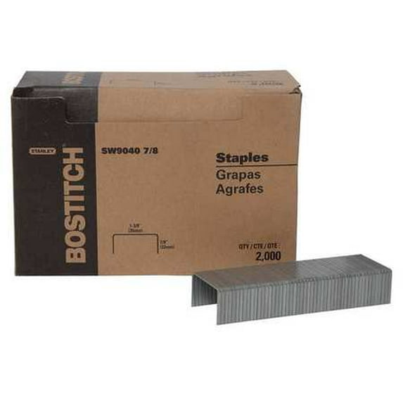 Bostitch - Carton Closure Staples 7/8, Galvanized 2 000/Box (SW90407/8)