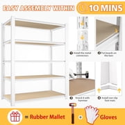 TrumanPick Garage Storage Shelves 5 Tier 28''W x 12''D x 60''H Adjustable Heavy Duty Metal Shelving Unit for Kitchen Pantry Garage, White