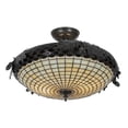 thumbnail image 5 of Meyda Tiffany Greenbriar Oak 2 Light Semi-Flush Mount, 5 of 7