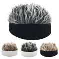 thumbnail image 1 of Bandeau Perruque Courte Rétro pour Hommes Bonnet Hip Hop Hooligan Cosplay Faux Cheveux, 1 of 7