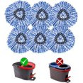 thumbnail image 2 of UYGDUY-Matthew Cleaning 6Pack Blue Microfiber Spin Mop Replacement Head Compatible with EasyWring Spin Mop Replace Head-EasyWring High Absorbency,Machine Washable, Microfiber Spin Mop Refills, 2 of 4