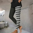 thumbnail image 4 of Guluxicc Women Leggings Stretch Tummy Control High Rise Yoga Pants Striped Halloween Leggings, 4 of 7