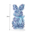 thumbnail image 5 of Blue Hydrangea Easter Bunny Decor – Artificial Floral Bunny Figurine with Bow – Spring Tabletop Decoration for Home, Mantel, or Centerpiece Display, 5 of 5