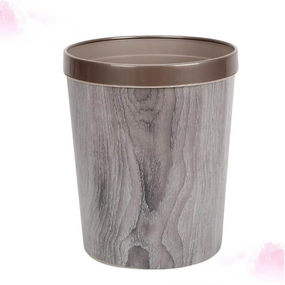 HEMOTON  12 L Plastic Trash Can Waste Basket for Bathroom Rustic Cans