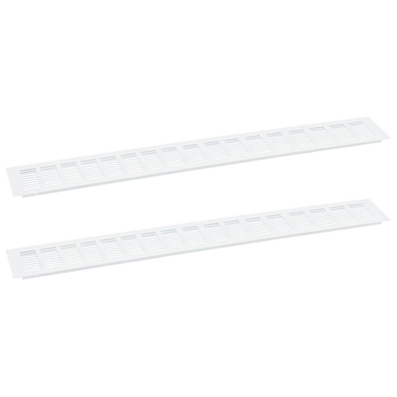 Unique Bargains Air Vents Cover, 2Pcs 700 x 100mm Aluminum Alloy Mesh Air Return Vent Cover, Louvered Ventilation Grille (White)