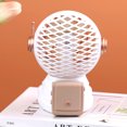thumbnail image 3 of Mini ventilador portátil con forma de astronauta de dibujos animados, ventilador de escritorio recargable con luz ambiental de planeta, ventilador de bolsillo para viajes al aire libre y Camping, 3 of 9