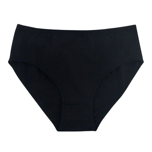 Gibobby Braguitas Slim Fit Ropa interior Sexy cintura alta a la moda para mujer, calzoncillos Color sólido, ropa interior, bragas para mujer (Negro, XXL)
