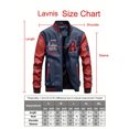 thumbnail image 5 of Men's Faux Leather Jacket Casual Baseball Stand Collar Slim Fit Coat, 5 of 5