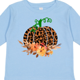 thumbnail image 4 of Inktastic Cheetah Print Pretty Pumpkin with Fall Leaves Boys or Girls Long Sleeve Toddler T-Shirt, 4 of 5