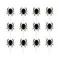 thumbnail image 2 of Dserhfy 12 Pcs Halloween Cupcake Toppers Black Spider Skull Bat White Ghost Cake Picks for Halloween Theme Birthday Party Supplies, 2 of 8