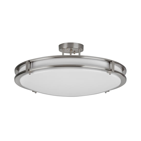 Afx CAC14L5AJUDSN Carlisle 14" Wide Led Semi-Flush Bowl Ceiling Fixture - Nickel
