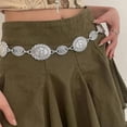 thumbnail image 2 of Boho Western Concho Waist Chain Belt | Silver Tone Adjustable Body Chain for Dresses, Skirts, Festival Outfit, 2 of 10