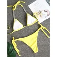 thumbnail image 4 of Conjunto de Bikini Sexy para mujer, traje de baño con estampado Floral 3D, Micro Bikinis brasileños recortados, traje de baño de playa con Tanga, color blanco y negro, 2024, 4 of 5